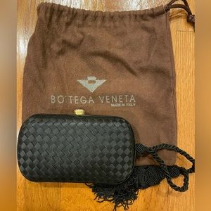 Bottega Veneta Satin Clutch with Tassel